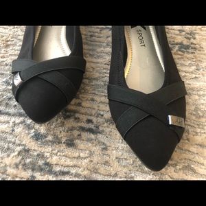 Anne Klein black flats